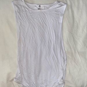 White Bodysuit with larger side slits